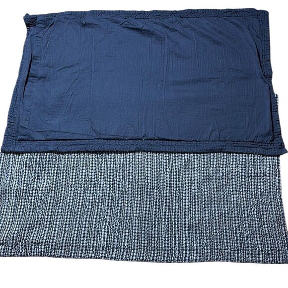 Pottery barn king sham pillow cases (2) blue textured cotton - Picture 1 of 4